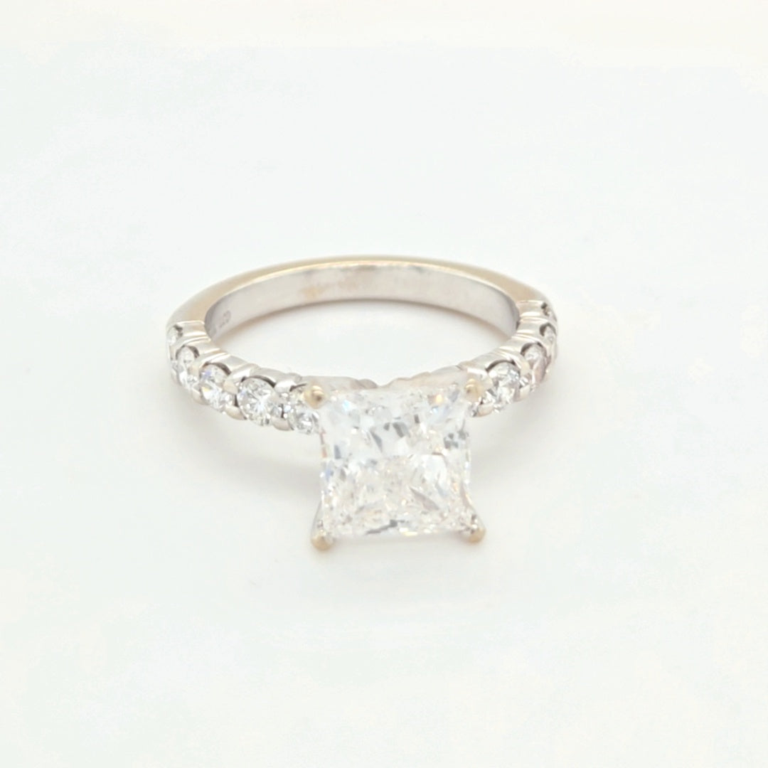 14k White Gold 3ct Lab Grown Diamond Ring