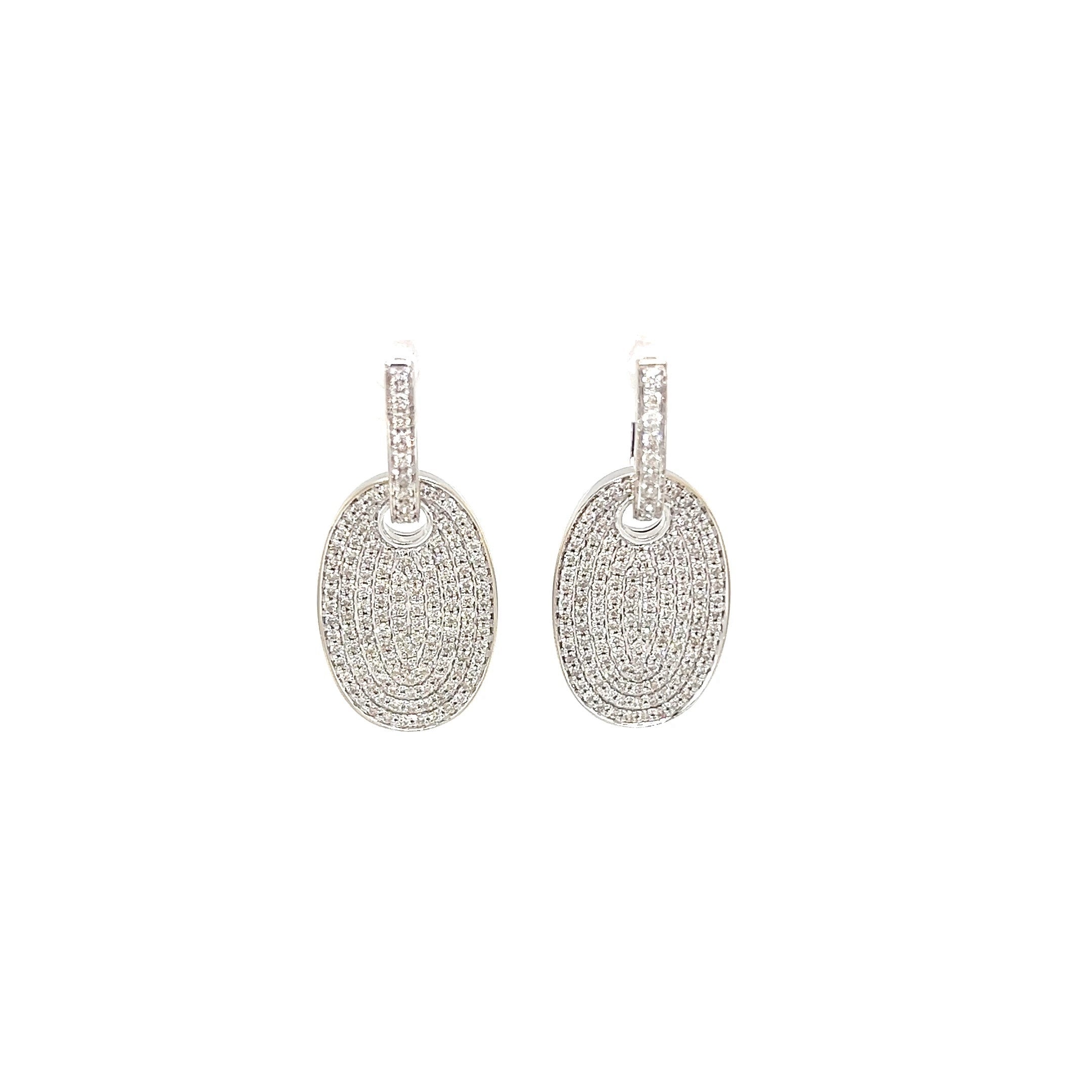 White Gold 18k Diamond Earrings | I&I Diamonds in Coconut Creek, FL